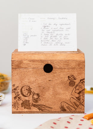Wooden Recipe Box – Peppers Theme