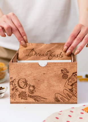 Wooden Recipe Box – Peppers Theme