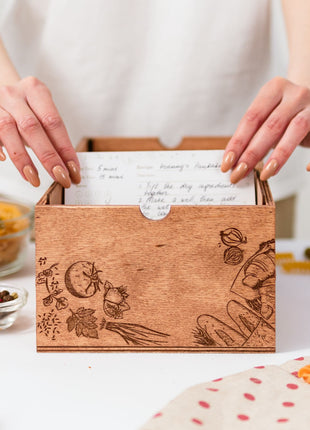 Wooden Recipe Box – Peppers Theme