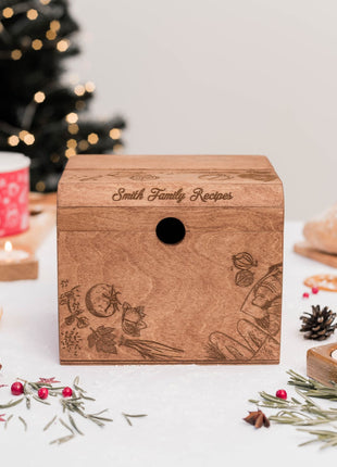 Wooden Recipe Box – Peppers Theme