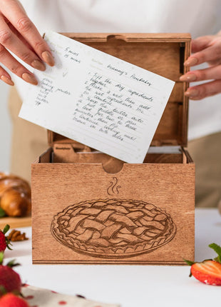 Wooden Recipe Box – Pies & Desserts