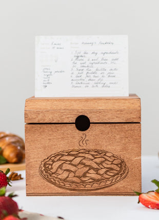 Wooden Recipe Box – Pies & Desserts