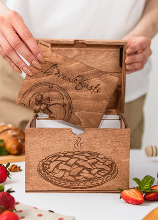 Wooden Recipe Box – Pies & Desserts