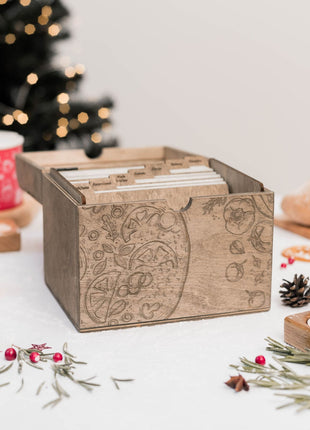 Wooden Recipe Box – Pizza Lovers Edition