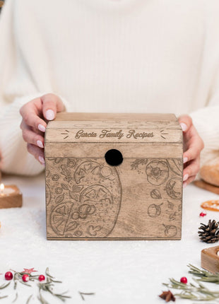Wooden Recipe Box – Pizza Lovers Edition