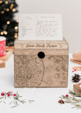 Wooden Recipe Box – Pizza Lovers Edition