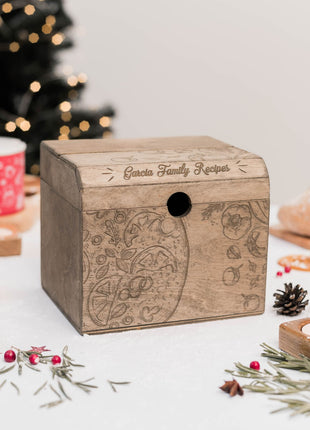 Wooden Recipe Box – Pizza Lovers Edition