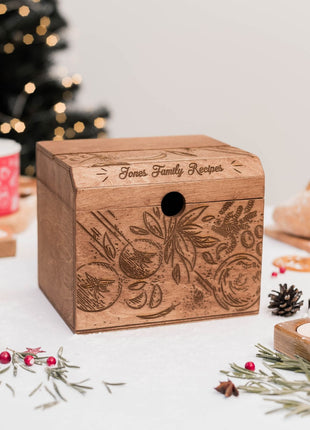 Wooden Recipe Box – Tomatoes Design