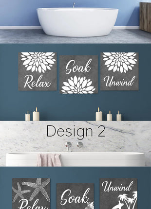 Relax Soak And Unwind Wall Art