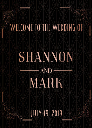 Rose Gold Wedding Sign