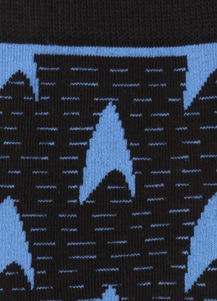 Star Trek Blue Delta Shield Black Men's Socks