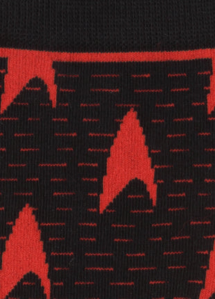 Star Trek Red Delta Shield Black Men's Socks