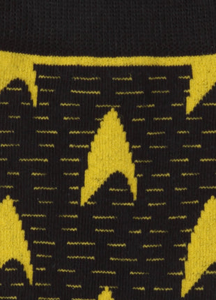 Star Trek Yellow Delta Shield Black Men's Socks