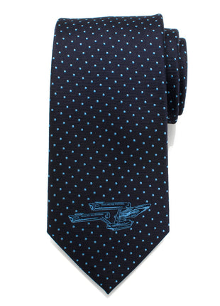 Star Trek Enterprise Dot Blue Men's Tie