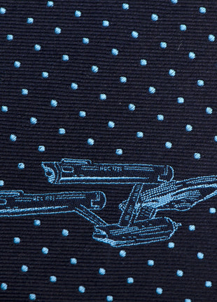 Star Trek Enterprise Dot Blue Men's Tie
