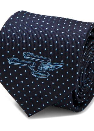 Star Trek Enterprise Dot Blue Men's Tie