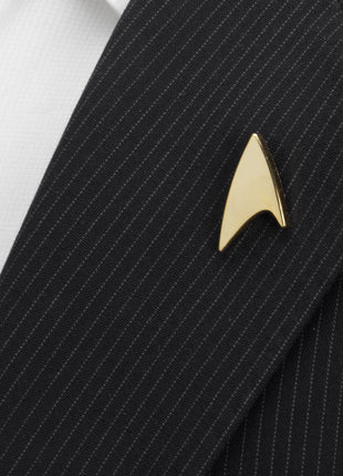 Star Trek Gold Delta Shield Lapel Pin