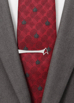 Star Trek Sterling Silver Cutout Delta Shield Tie Bar