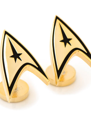 Star Trek Gold Plated Delta Shield Cufflinks