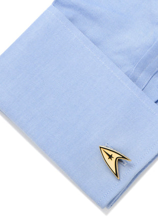 Star Trek Gold Plated Delta Shield Cufflinks
