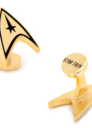 Star Trek Gold Plated Delta Shield Cufflinks