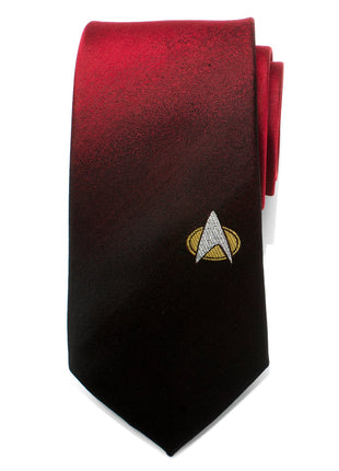 Star Trek TNG Shield Red Ombre Men's Tie