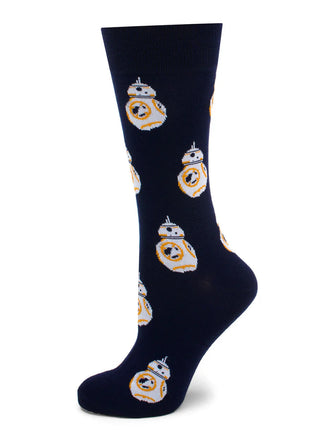 Star Wars BB-8 Navy Dress Socks and Rebel Alliance Starbird Crest Lapel Pin Gift Set