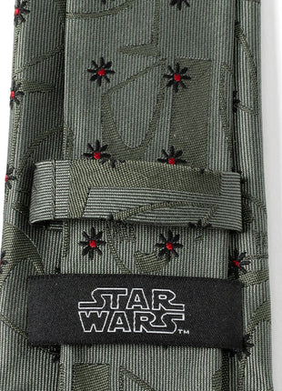 Star Wars Boba Fett Green Floral Motif Tie