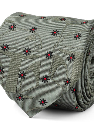Star Wars Boba Fett Green Floral Motif Tie