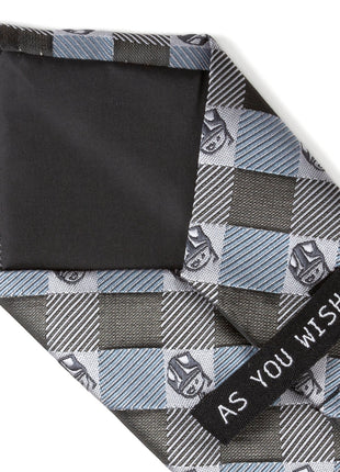 Star Wars Boba Fett Blue and Gray Plaid Tie