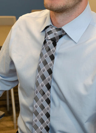 Star Wars Boba Fett Blue and Gray Plaid Tie