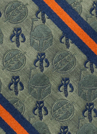Star Wars Boba Fett Mythosaur Green, Orange, and Blue Striped Tie
