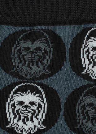 Star Wars Chewbacca Black Dress Socks and Rebel Alliance Starbird Crest Lapel Pin Gift Set