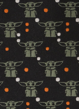 Star Wars Grogu Black and Orange Dotted Tie