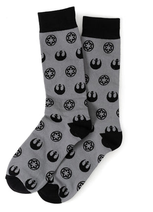 Star Wars Darth Vader Black, White, and Gray Dress Socks and Lapel Pin Gift Set