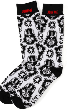 Star Wars Darth Vader Black, White, and Gray Dress Socks and Lapel Pin Gift Set
