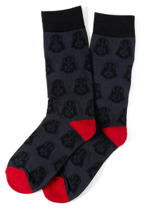 Star Wars Darth Vader Black, White, and Gray Dress Socks and Lapel Pin Gift Set