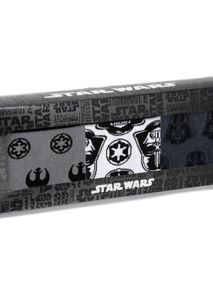 Star Wars Darth Vader Black, White, and Gray Dress Socks and Lapel Pin Gift Set