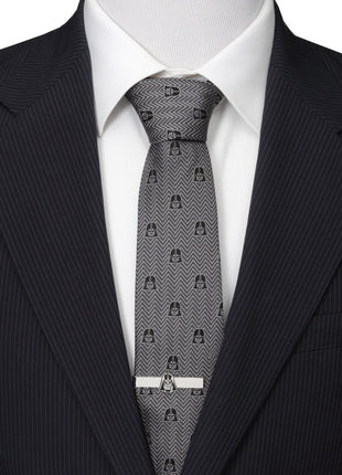 Star Wars Darth Vader Black and Gray Herringbone Tie
