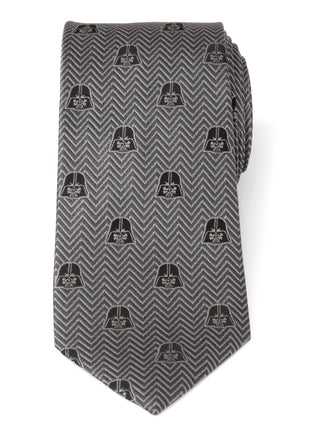 Star Wars Darth Vader Black and Gray Herringbone Tie