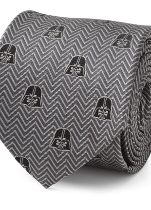 Star Wars Darth Vader Black and Gray Herringbone Tie