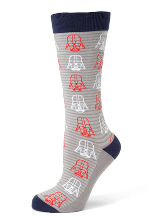 Star Wars Darth Vader Gray and Red Dress Socks and Lapel Pin Gift Set