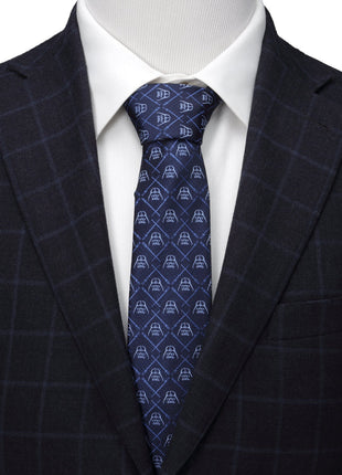 Star Wars Darth Vader and LIGHTSABER Blue Checkered Tie