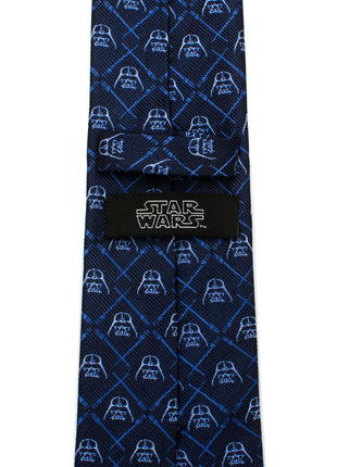 Star Wars Darth Vader and LIGHTSABER Blue Checkered Tie