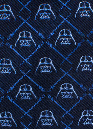 Star Wars Darth Vader and LIGHTSABER Blue Checkered Tie