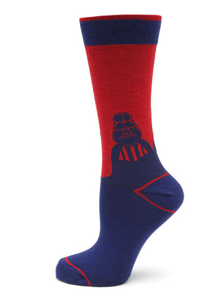 Star Wars Darth Vader Blue and Red Dress Socks and Lapel Pin Gift Set