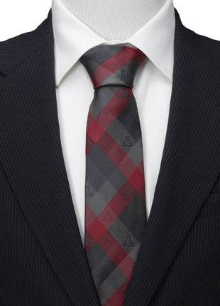 Star Wars Darth Vader Black and Red Plaid Tie