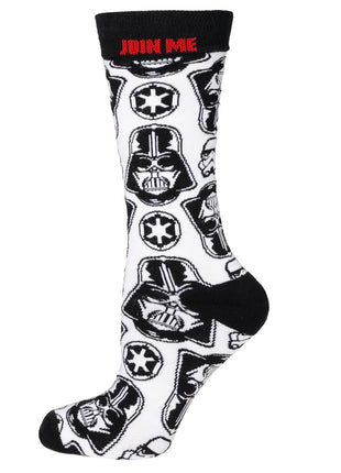 Star Wars Darth Vader White Dress Socks and Lapel Pin Gift Set