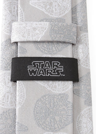 Star Wars Millennium Falcon White and Gray Checkered Tie