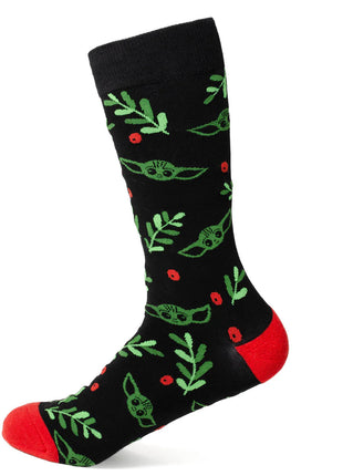 Star Wars Mandalorian Grogu Holiday Dress Socks and Lapel Pin Gift Set